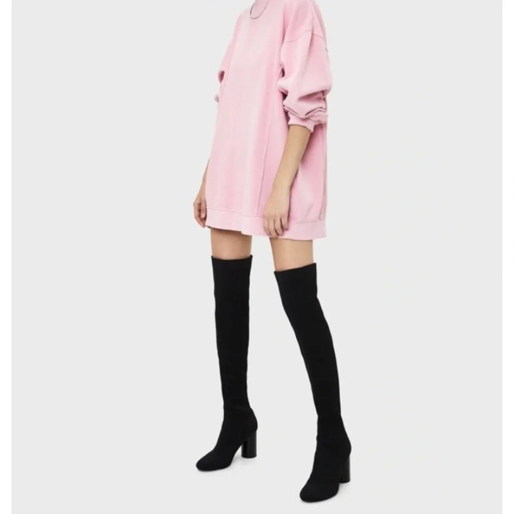 NWT! BERSHKA stretch fabric over the knee boots